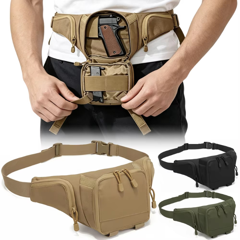 Edc Carry Fanny Pack - حقيبة خصر مخفية لحمل الأسلحة وحقيبة
