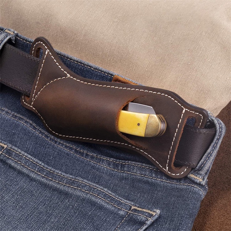 Edc Carry Knife - حافظة/جراب سكين EDC من الجلد الأصلي