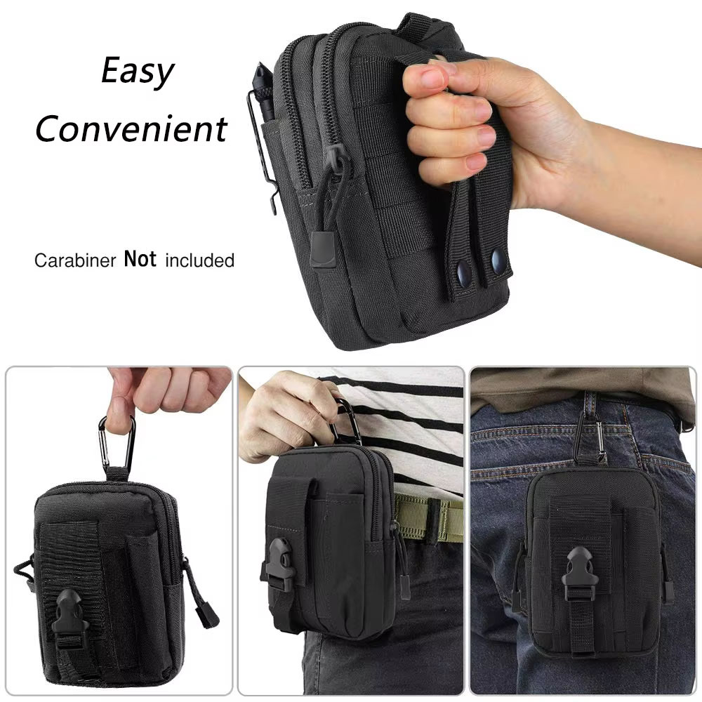 Edc Carry Fanny Pack - حقيبة خصر تكتيكية متعددة الوظائف للرحلات