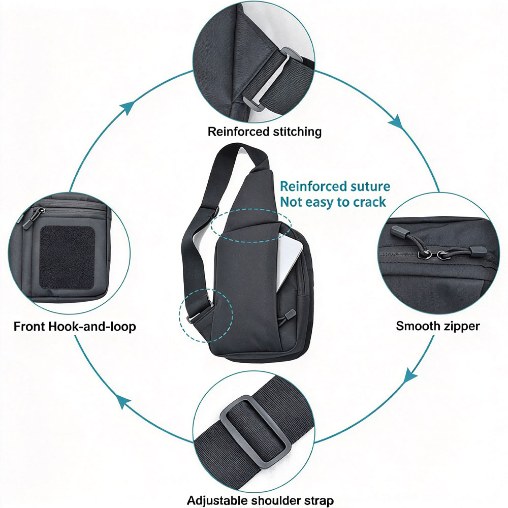 حقيبة مسدس تكتيكية للكتف والحم - مراجعة Edc Concealed Carry Sling Bag وسعره